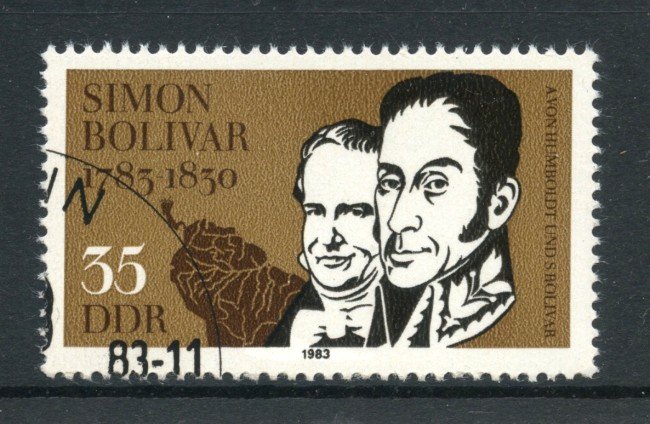 1982 - GERMANIA DDR - SIMON BOLIVAR - USATO - LOTTO/36609