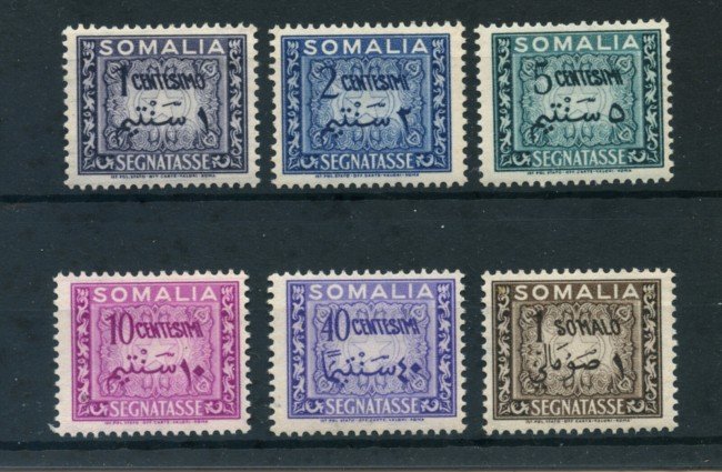 1950 - LOTTO/23755 - SOMALIA AFIS - SEGNATASSE 6v. - NUOVI