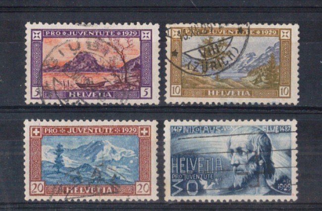 1929 - LOTTO/SVI238CPU - SVIZZERA - PRO JUVENTUTE 4v. USATI