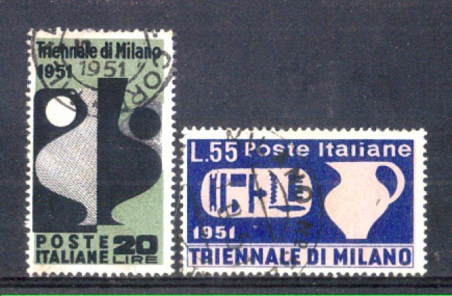 1951 - LOTTO/6149UC - REPUBBLICA - TRIENNALE DI MILANO 2v. USATI