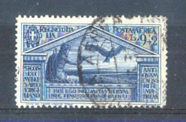 1930 - LOTTO/REGA26U - REGNO -  P. AEREA 9+2 LIRE VIRGILIO - USATO