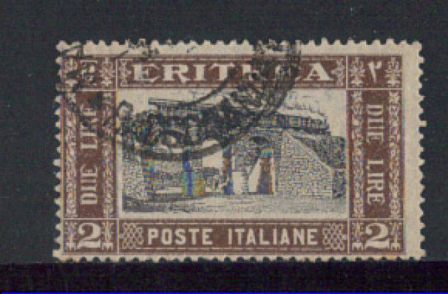 1930 - LOTTO/ERIT162U - ERITREA -  2 LIRE PITTORICA - USATO