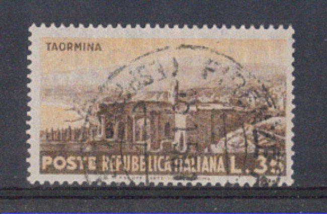1953 - LOTTO/6225U - REPUBBLICA - 35 L. TURISTICA TAORMINA USATO