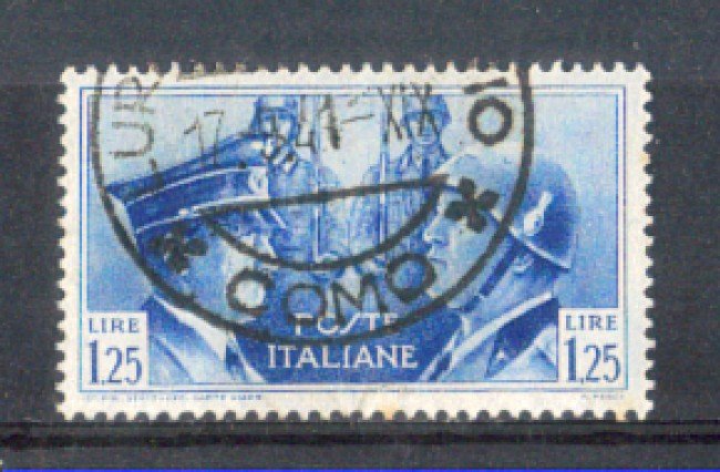 1941 - LOTTO/REG457U - REGNO - 1,25L. FRATELLANZA - USATO