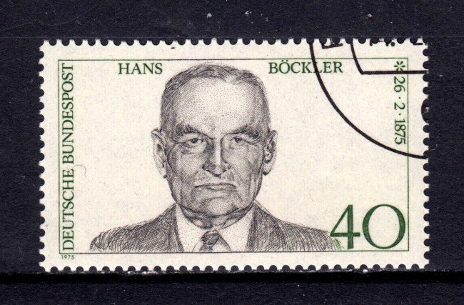 1975 - GERMANIA FEDERALE - HANS BOCKLER - USATO - LOTTO/31489U