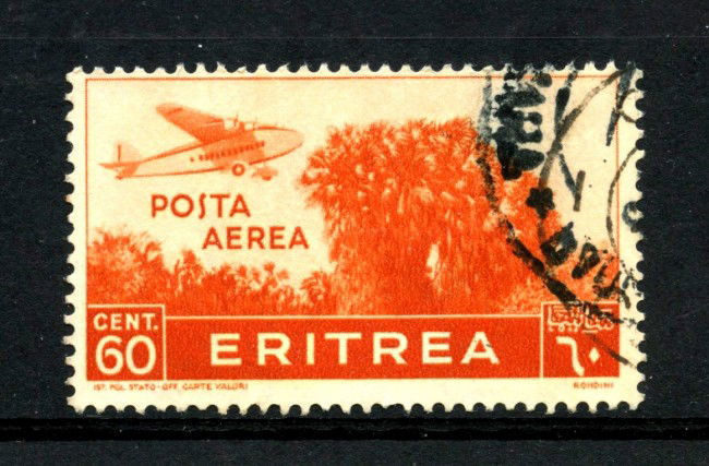 1936 - ERITREA ITALIANA - LOTTO/43248 - POSTA AEREA 60 CENT. PITTORICA - USATO