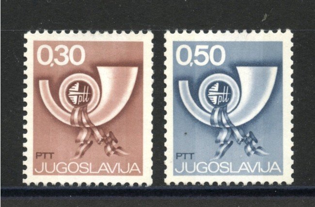 1973 - JUGOSLAVIA -  CORNO DI POSTA 2v. - NUOVI - LOTTO/35592