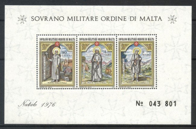 1973 - SOVRANO MILITARE DI MALTA - NATALE SANTI E BEATI  FOGLIETTO NUOVO - LOTTO/32246A