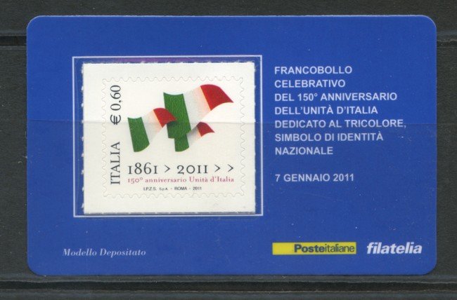2011 - LOTTO/22768 - REPUBBLICA - UNITA' D'ITALIA - TESSERA FILATELICA