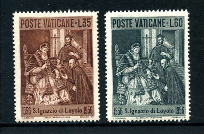1956 - LOTTO/5849 - VATICANO - SANT'IGNAZIO DI LOYOLA 2v. NUOVI