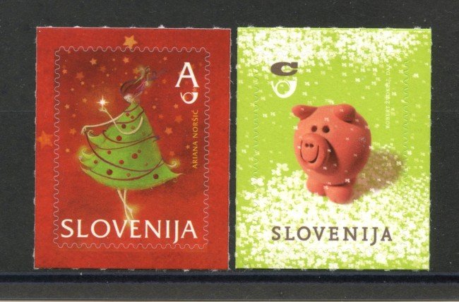 2012 - SLOVENIA - NUOVO ANNO 2v. - NUOVI ADESIVI - LOTTO/34525