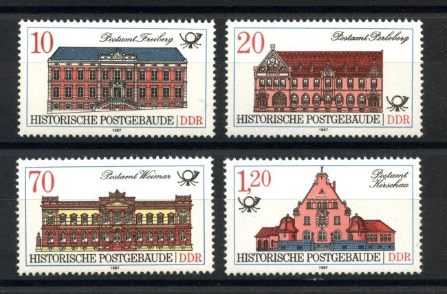 1987 - GERMANIA DDR -  EDIFICI POSTALI 4v. - NUOVI - LOTTO/36657