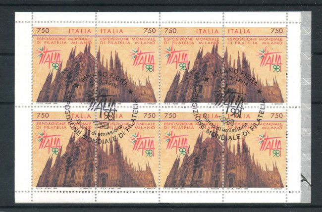 1996 - REPUBBLICA - LOTTO/43220 - ITALIA98 LIBRETTO CON ANNULLO FDC