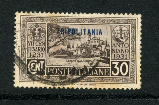 1931 - LOTTO/17991 - TRIPOLITANIA - 30c. S. ANTONIO - USATO