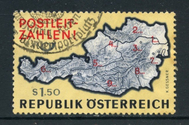 1966 - AUSTRIA - CODICE POSTALE - USATO - LOTTO/27936