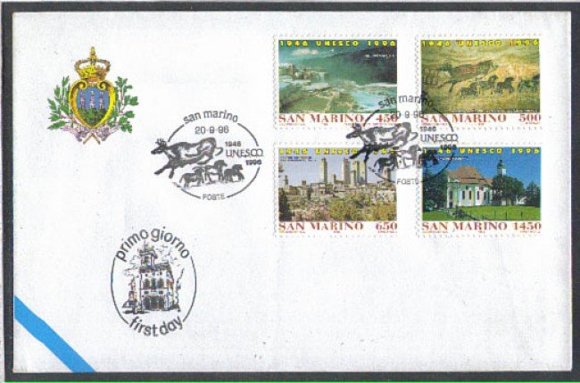 1996 - LOTTO/8171Z - SAN MARINO - ANNIVERSARIO UNESCO - FDC