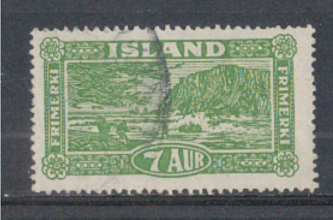 1925 - LOTTO/4919 - ISLANDA - 1 AUR VERDE - USATO
