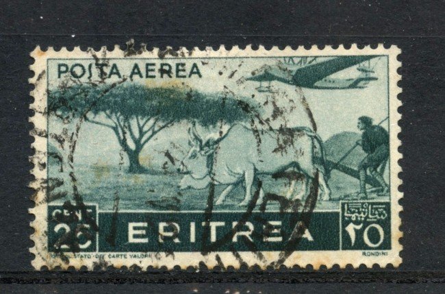 1936 - ERITREA - 25c. POSTA AEREA - USATO - LOTTO/ERITA17U