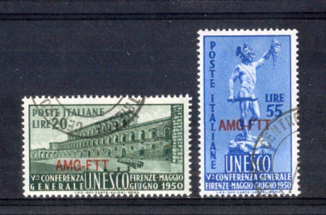 1950 - LOTTO/10249CPU - TRIESTE-A-  CONFERENZA UNESCO 2v. - USATI