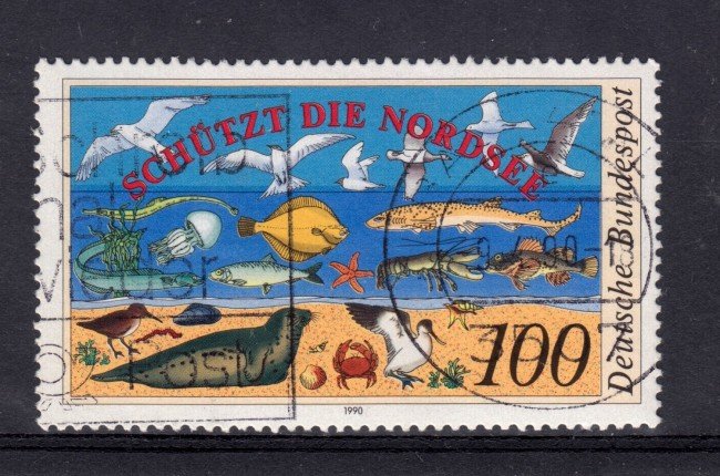 1990 - GERMANIA FEDERALE - 100p. MARE DEL NORD - USATO - LOTTO/31272U