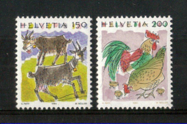 1994 - LOTTO/SVI1460CPN - SVIZZERA - ANIMALI 2v. - NUOVI