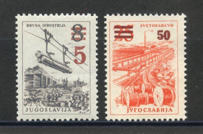 1965 - JUGOSLAVIA - INDUSTRIA SOVRASTAMPATI  2 v. - NUOVI - LOTTO/33872