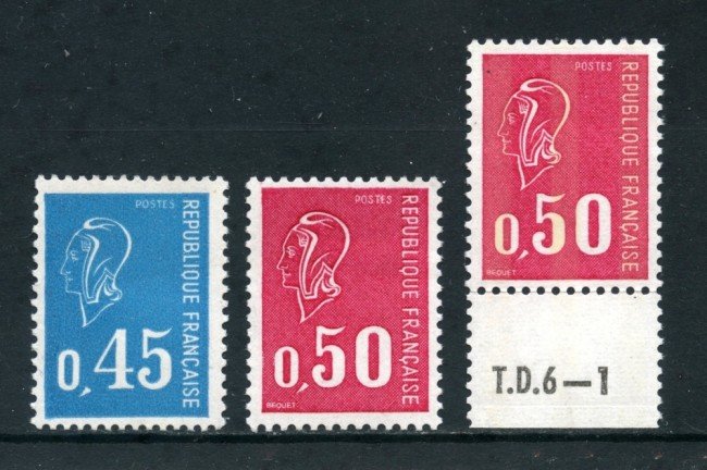 1971 - FRANCIA - MARIANNA DI BEQUET 3v. - NUOVI - LOTTO/26007