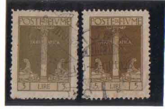1923 - LOTTO/3615 -  FIUME - 3/5 LIRE  S. VITO USATI