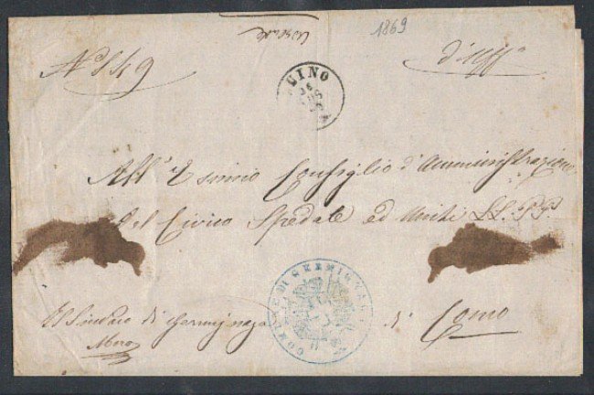 GERMIGNAGA (COMO )- 1869 -  LBF/1825 - PIEGHEVOLE IN FRANCHIGIA
