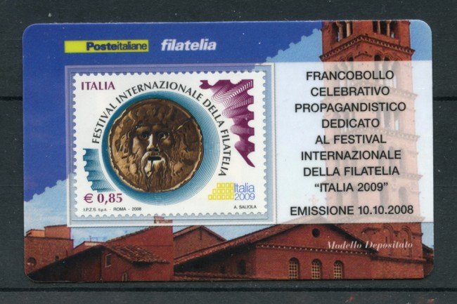 2008 - LOTTO/22701 - REPUBBLICA - FESTIVAL FILATELIA - TESSERA FILATELICA