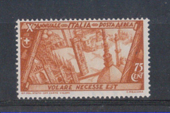 1932 - LOTTO/REGA43N - REGNO - 75c. P/A MARCIA SU ROMA - NUOVO