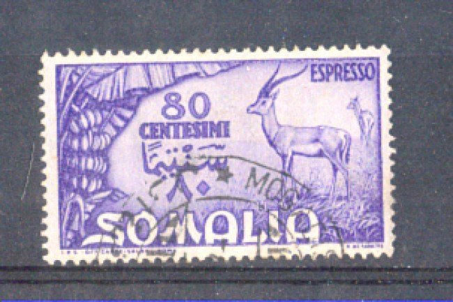 1950 - LOTTO/3392U - SOMALIA AFIS - 80c. ESPRESSO USATO