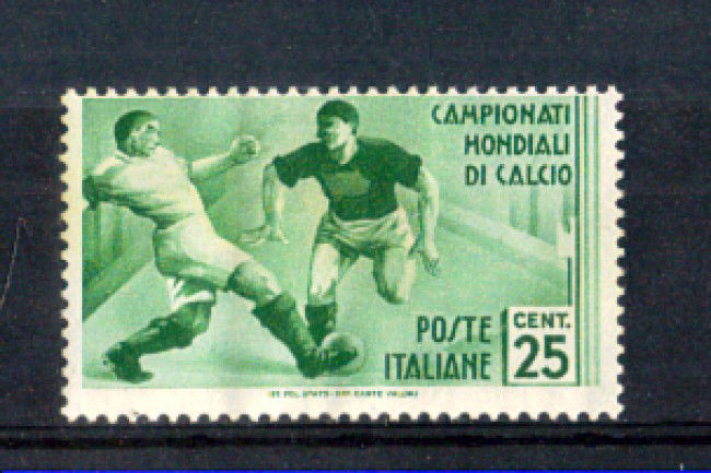 1934 - LOTTO/REG360L - REGNO -  25c. MONDIALI DI CALCIO - L