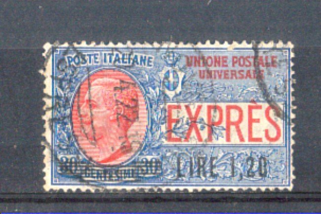 1921 - LOTTO/REGEX5U - REGNO - ESPRESSO 1,20 su 30c. - USATO