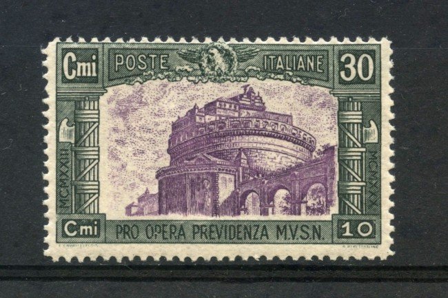 1930 - REGNO - 30+10c. PRO MILIZIA - NUOVO - LOTTO/12046