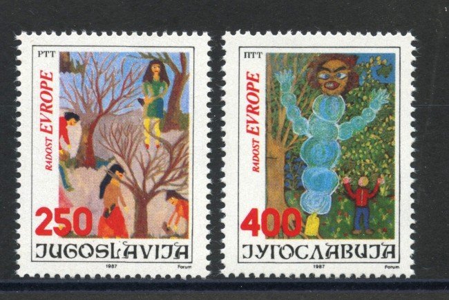 1987 - JUGOSLAVIA - GIOIA D'EUROPA 2v. - NUOVI - LOTTO/38424
