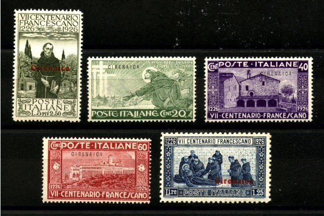 1926 - CIRENAICA - LOTTO/40711 - SAN FRANCESCO 5v. - NUOVI
