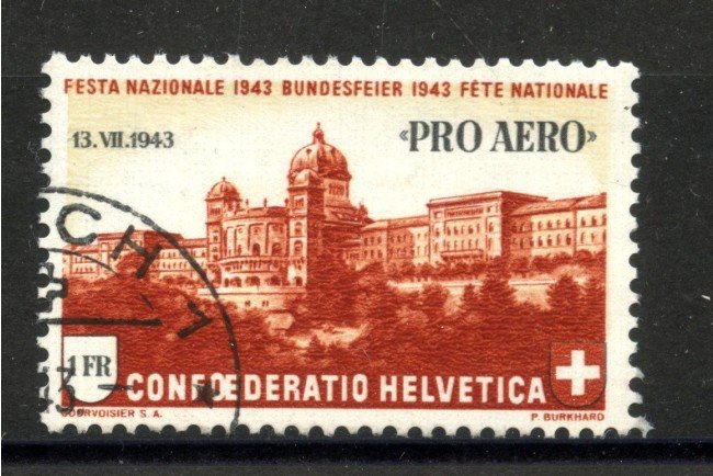 1943 - SVIZZERA - LOTTO/40679 -  1 Franco PRO AEREO - USATO