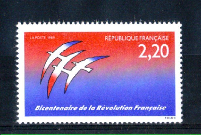 1989 - LOTTO/FRA2554N - FRANCIA - 2,20 Fr. BICENTENARIO RIVOLUZIONE - NUOVO