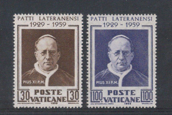 1959 - LOTTO/5862 - VATICANO - PATTI LATERANENSI 2v.