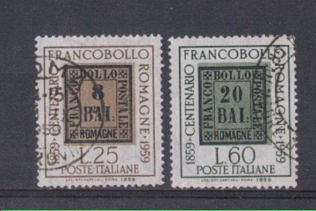 1959 - LOTTO/6355U - REPUBBLICA - CENT. FRANC. ROMAGNE USATI
