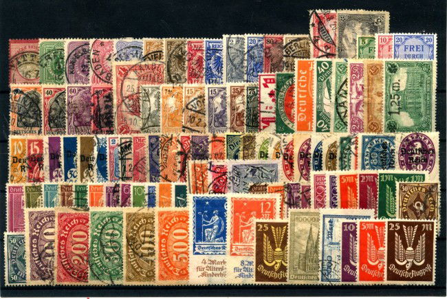 1872/1922 - GERMANIA - LOTTO/43186 - INSIEME DI 100 FRANCOBOLLI USATI  e/o NUOVI 