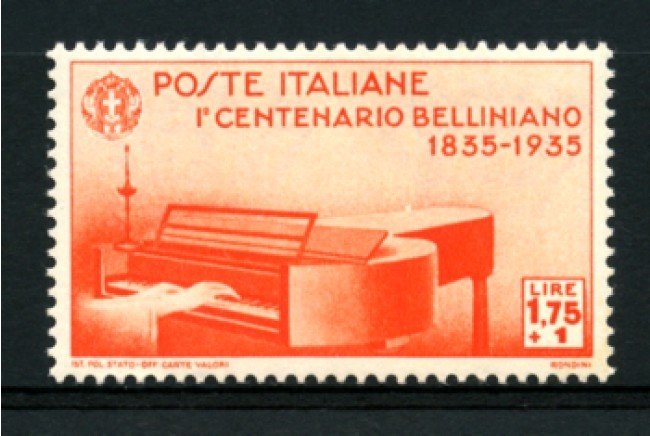 1935 - LOTTO/11732 - REGNO - 1,75+1 LIRA VINCENZO BELLINI - NUOVO