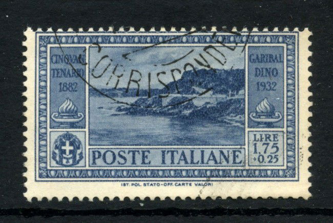 1932 - REGNO - LOTTO/43383 - 1,75  + 25 CENT. GIUSEPPE GARIBALDI - USATO