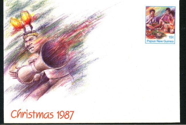 1987 - PAPUA NUOVA GUINEA - LOTTO/20221 - NATALE BUSTA POSTALE