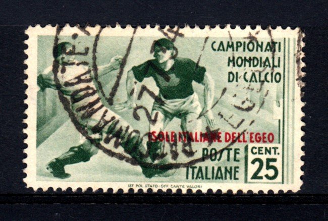 1934 - LOTTO/13978 - EGEO - 25c. CAMPIONATI DI CALCIO - USATO