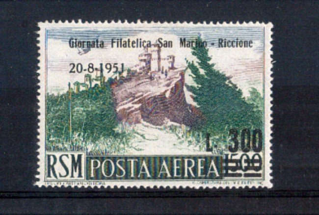 1951 - LOTTO/10644 - SAN MARINO  - POSTA AEREA GIORNATA FILATELICA 1v. - NUOVO