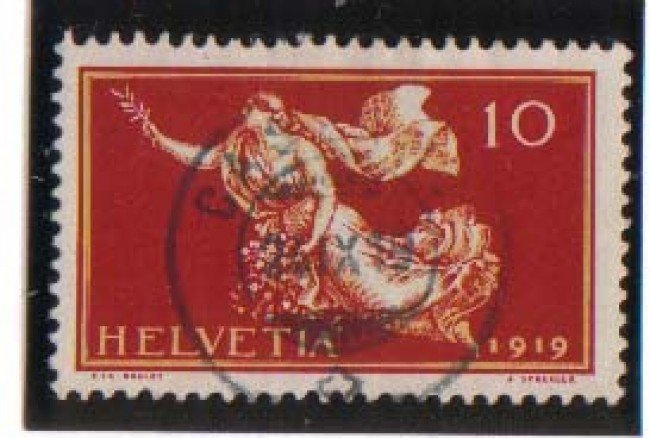 1919 - LOTTO/1881  - SVIZZERA - 10c. PACE - USATO