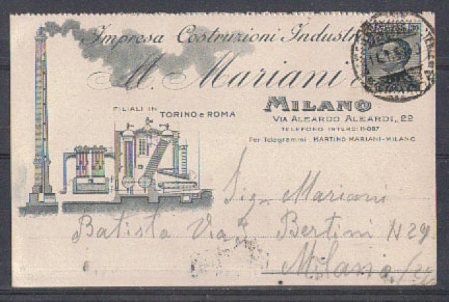 MILANO - 1930 - LBF/980G - COSTRUZIONI INDUSTRIALI MARIANI