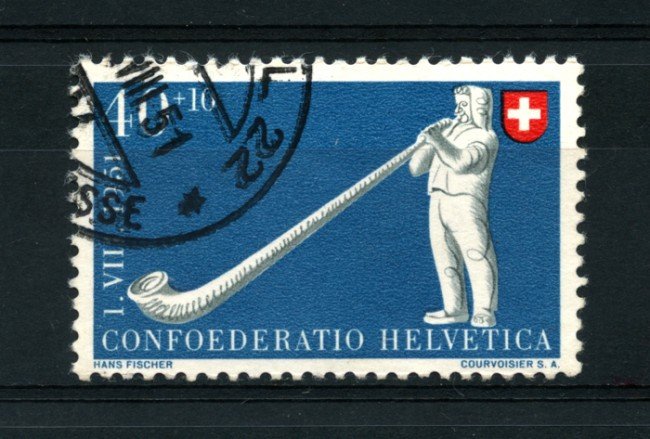 1951 - LOTTO/15263 - SVIZZERA - 40+10 Cent. PRO PATRIA - USATO